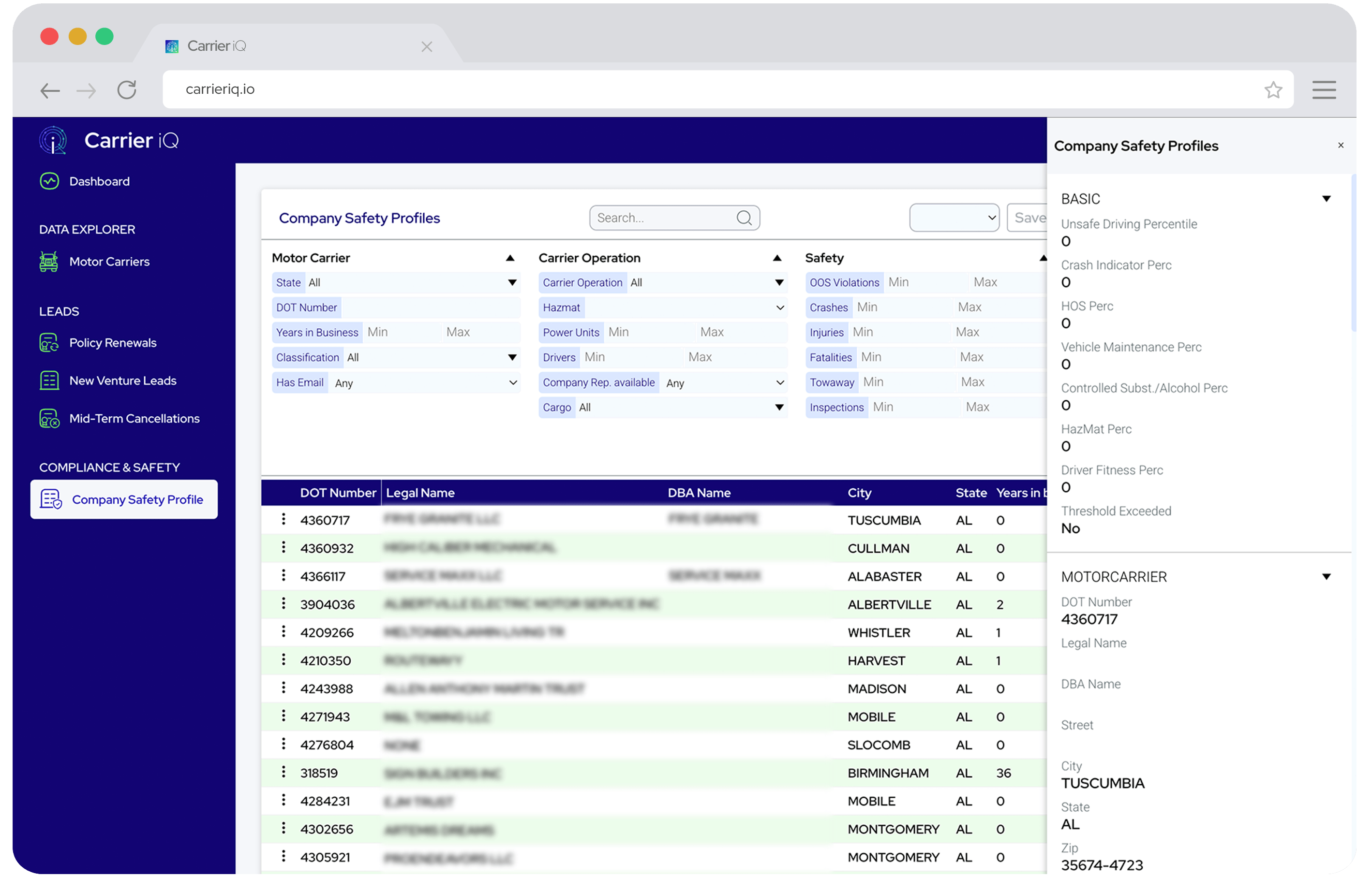 Company Safety Profile
